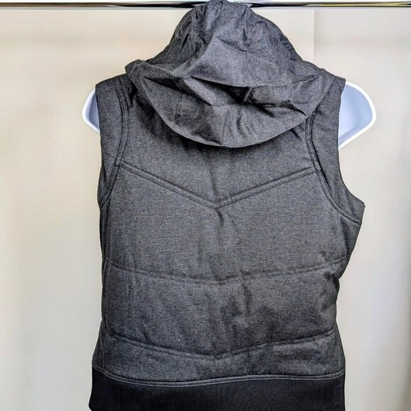 Nike Women’s M Reversible Golf Vest Gray Purple Green Plaid Full Zip Pocket Hood - Picture 5 of 10